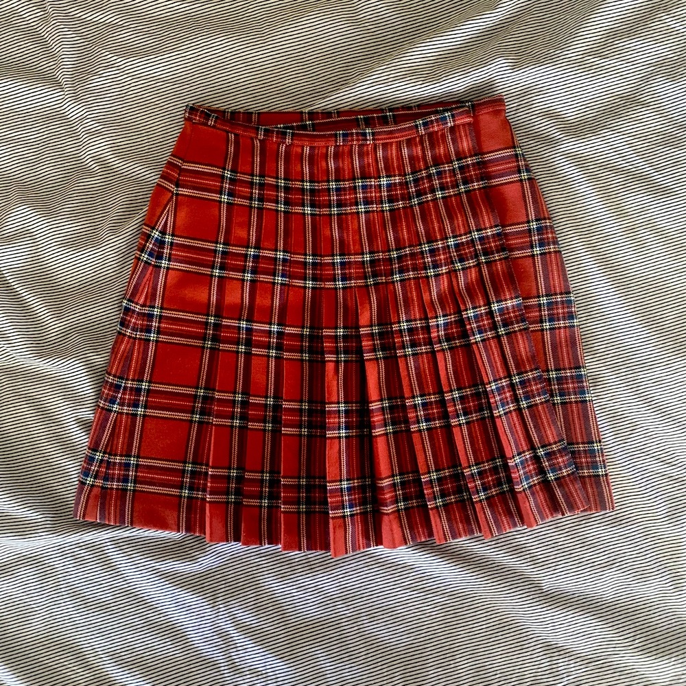 VINTAGE the limited wrap plaid skirt